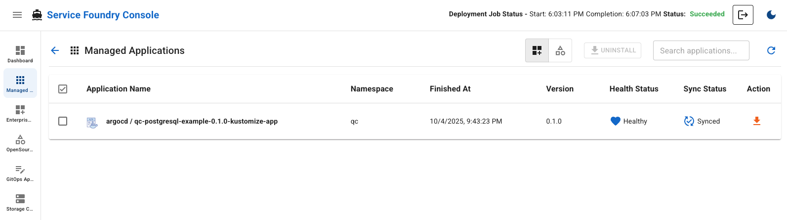 console managed apps