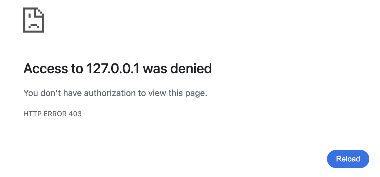 test 403 error