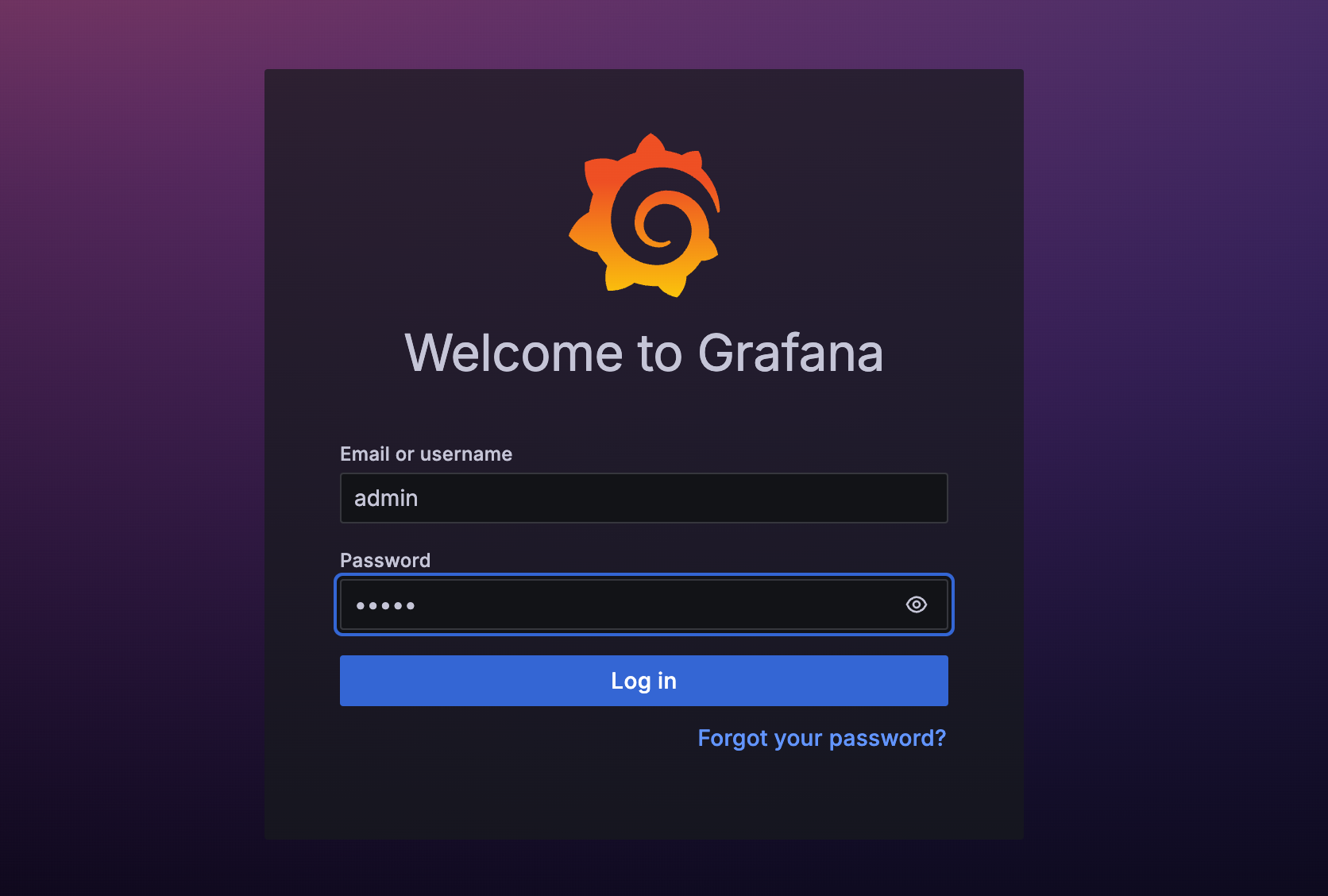 grafana login