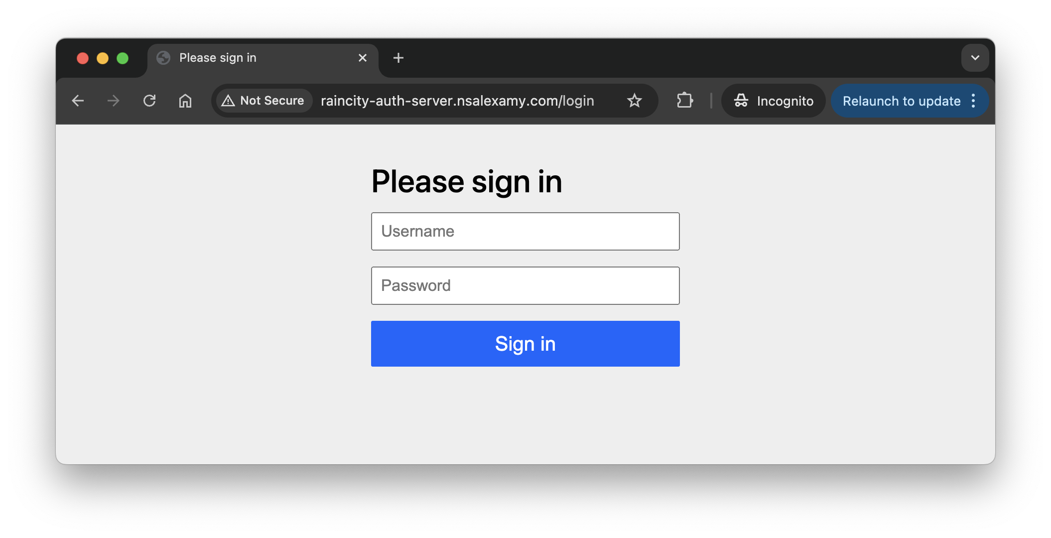 security login