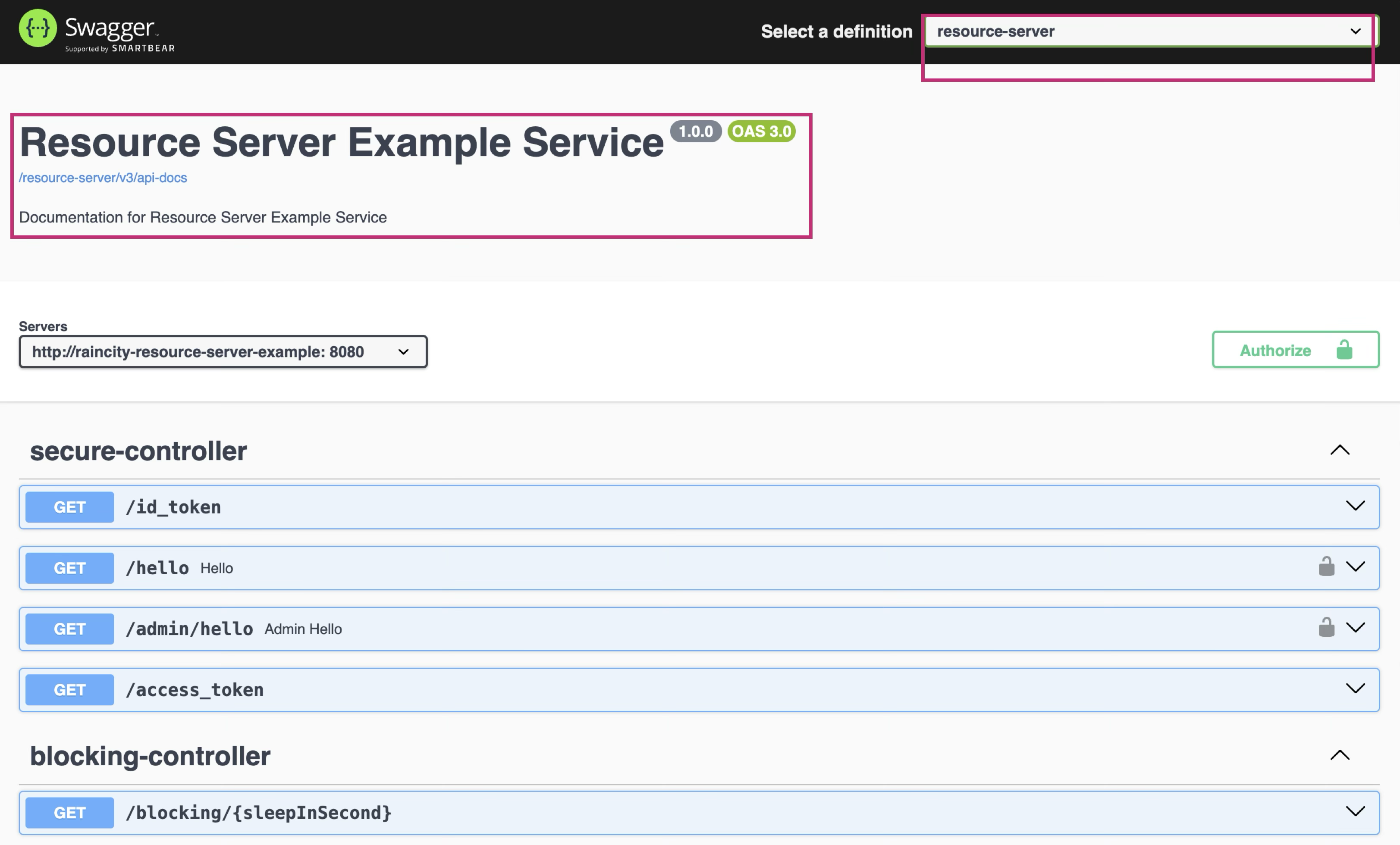 swagger resource server