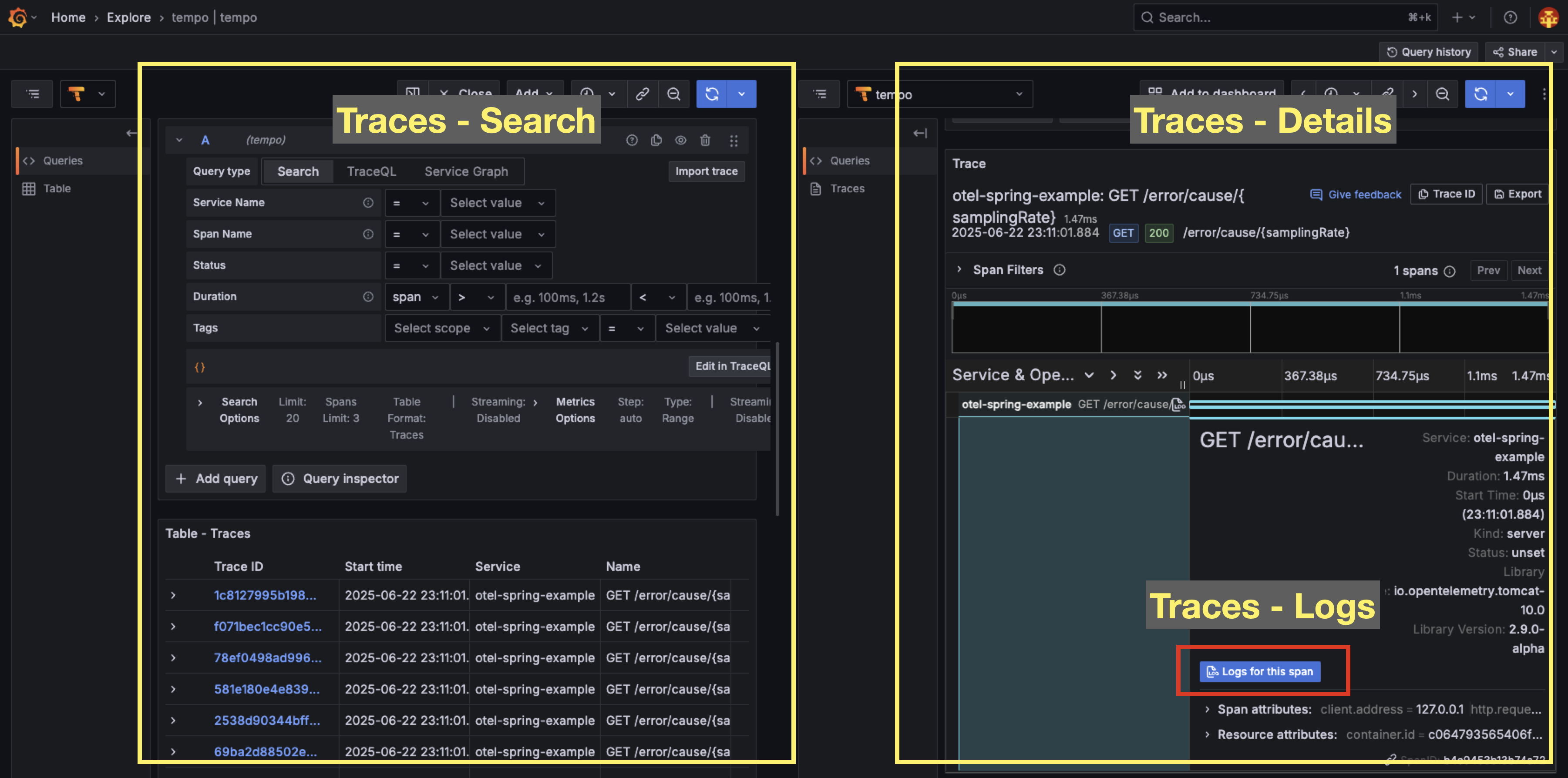 grafana traces