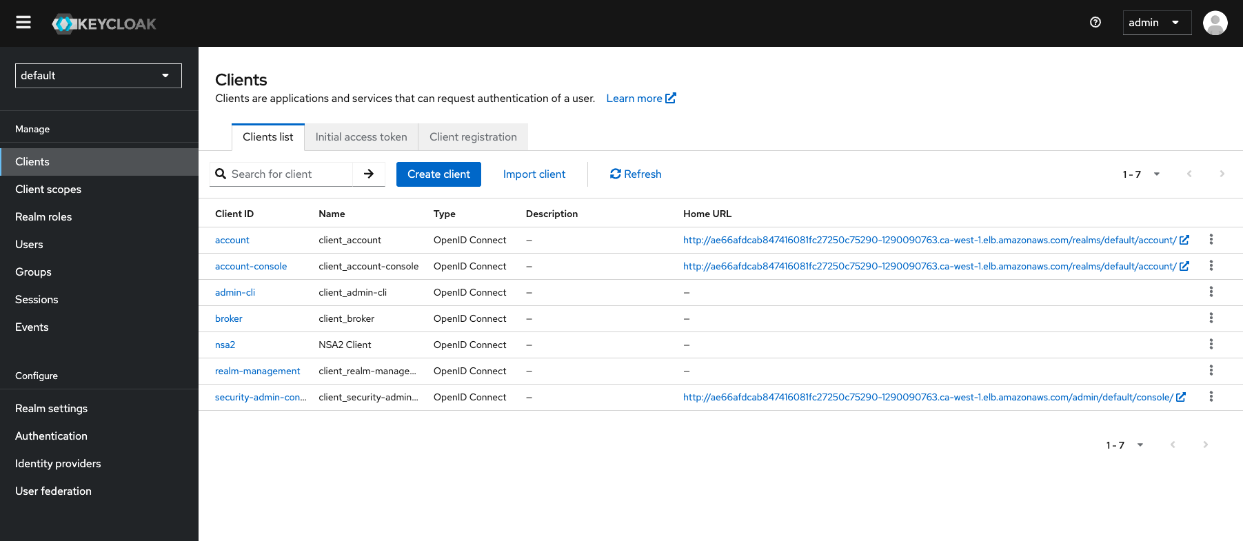 keycloak clients