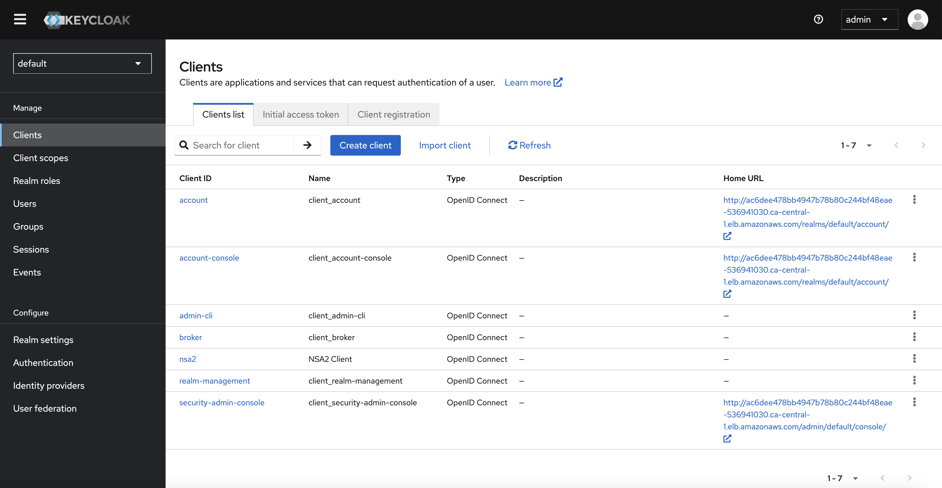 keycloak clients