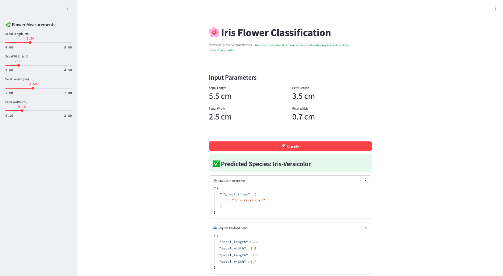 kserve transformer client app