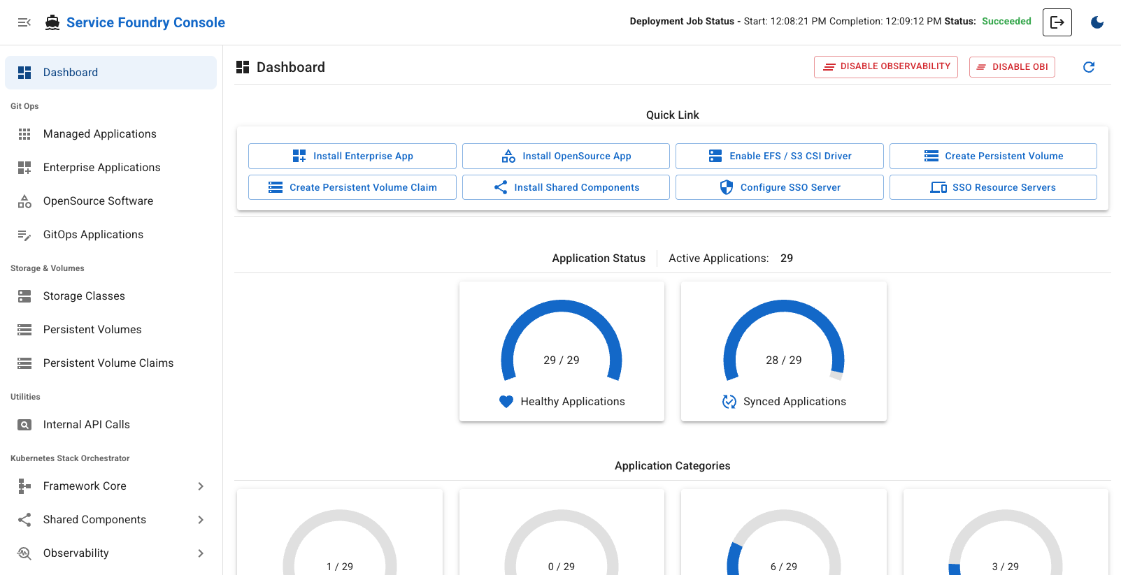 sf console disable obi