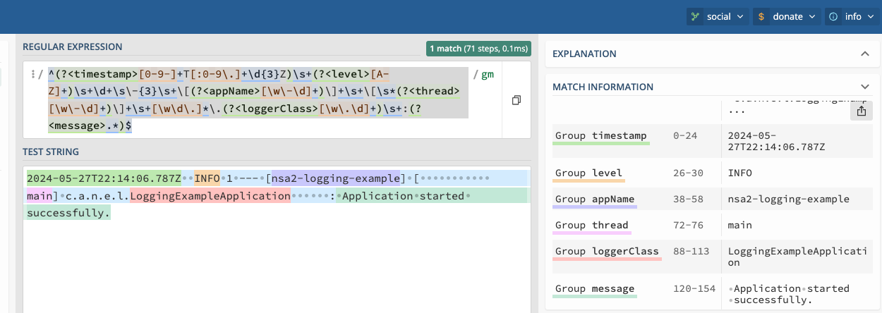 regex101 example 1