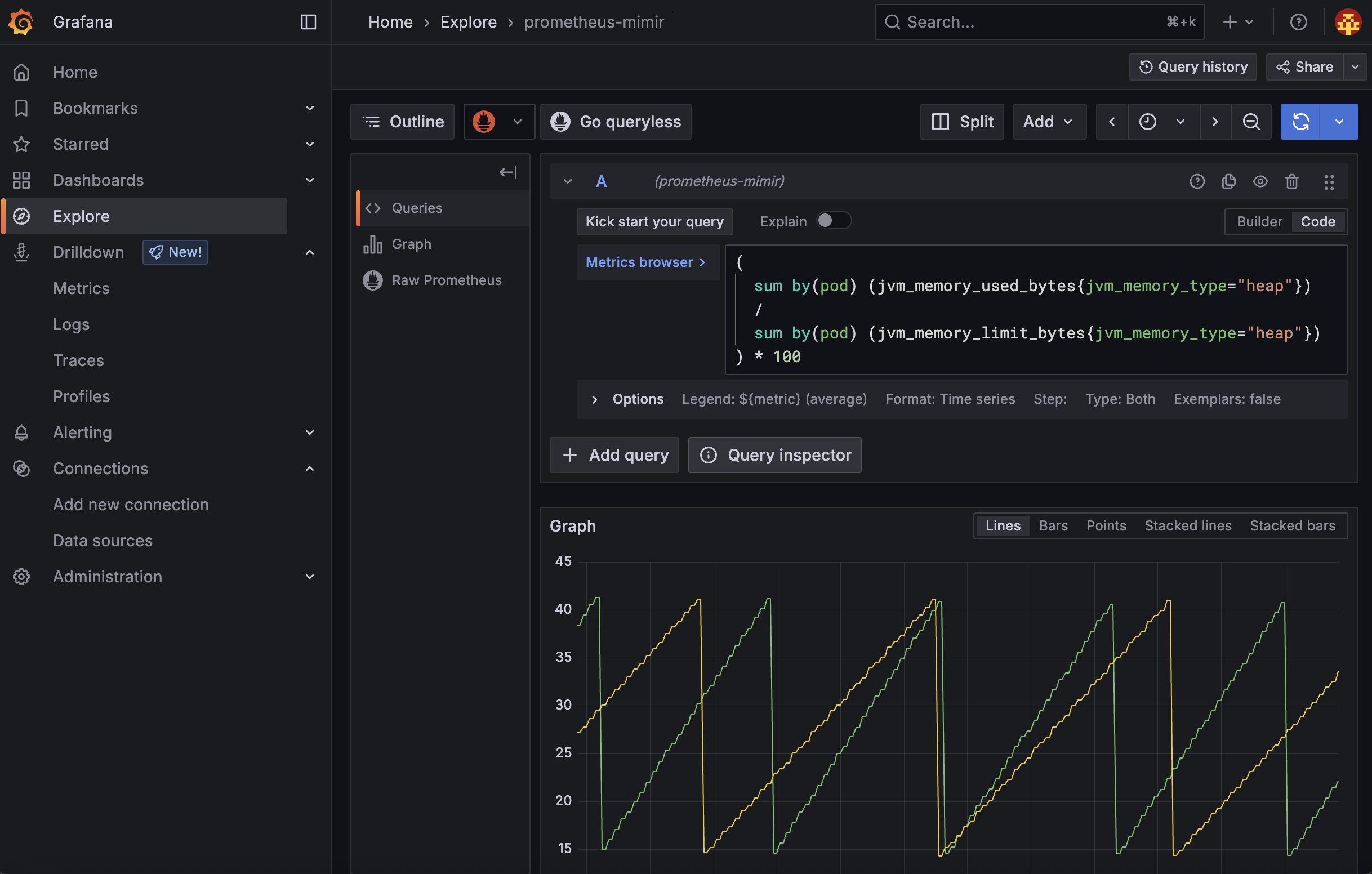 grafana mimir explore