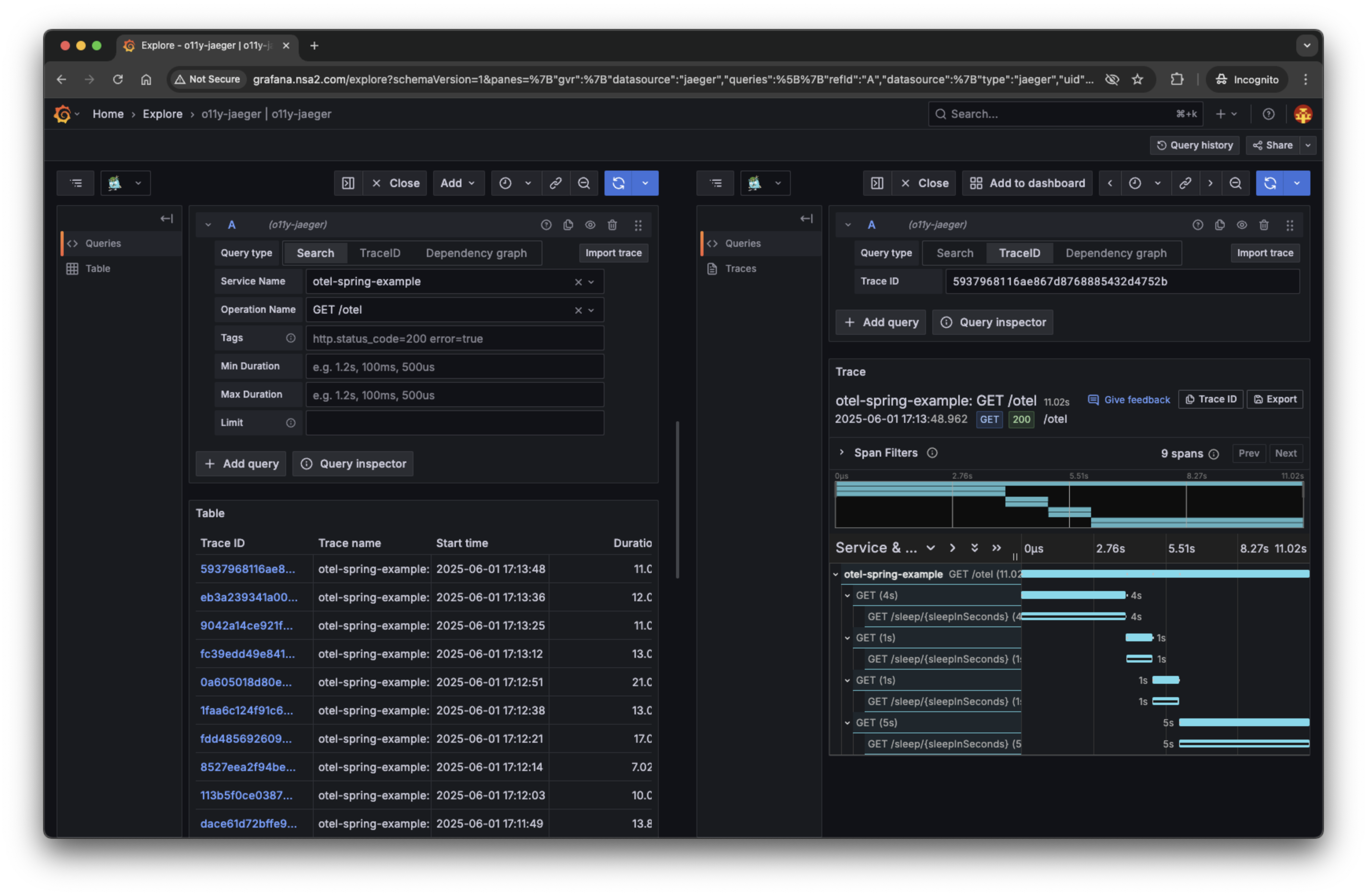 grafana explore metrics details