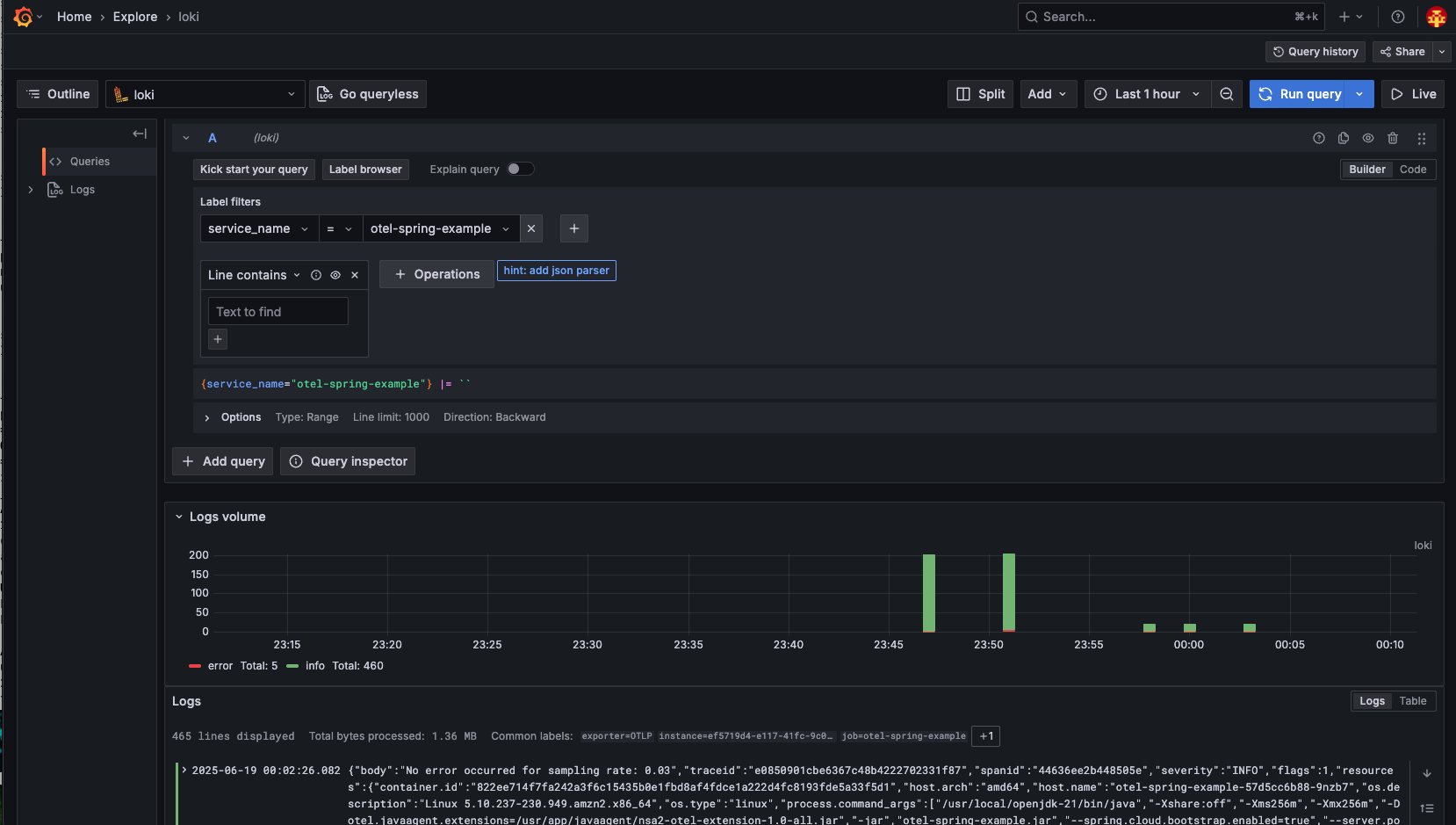 grafana loki search