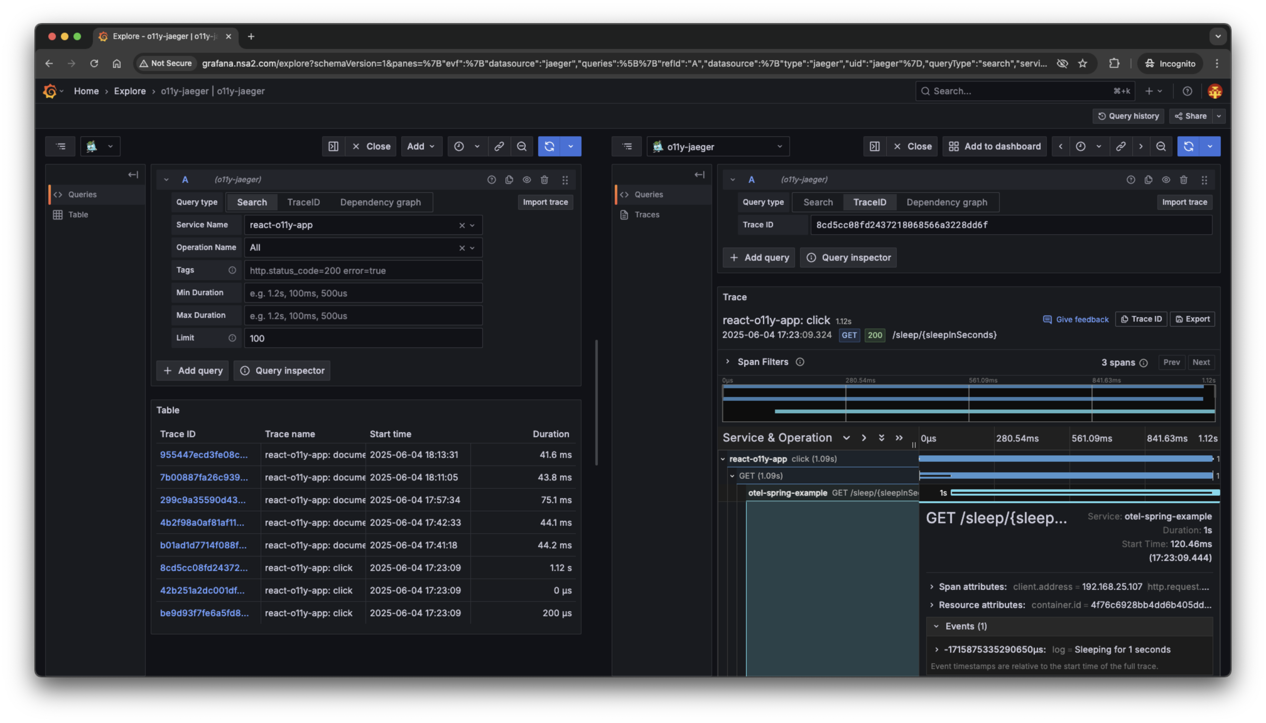 grafana jaeger details
