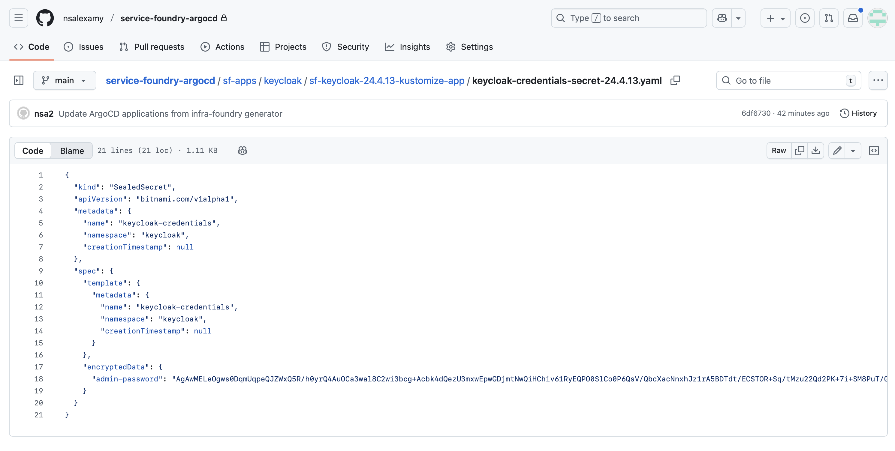 SealedSecrets Applied