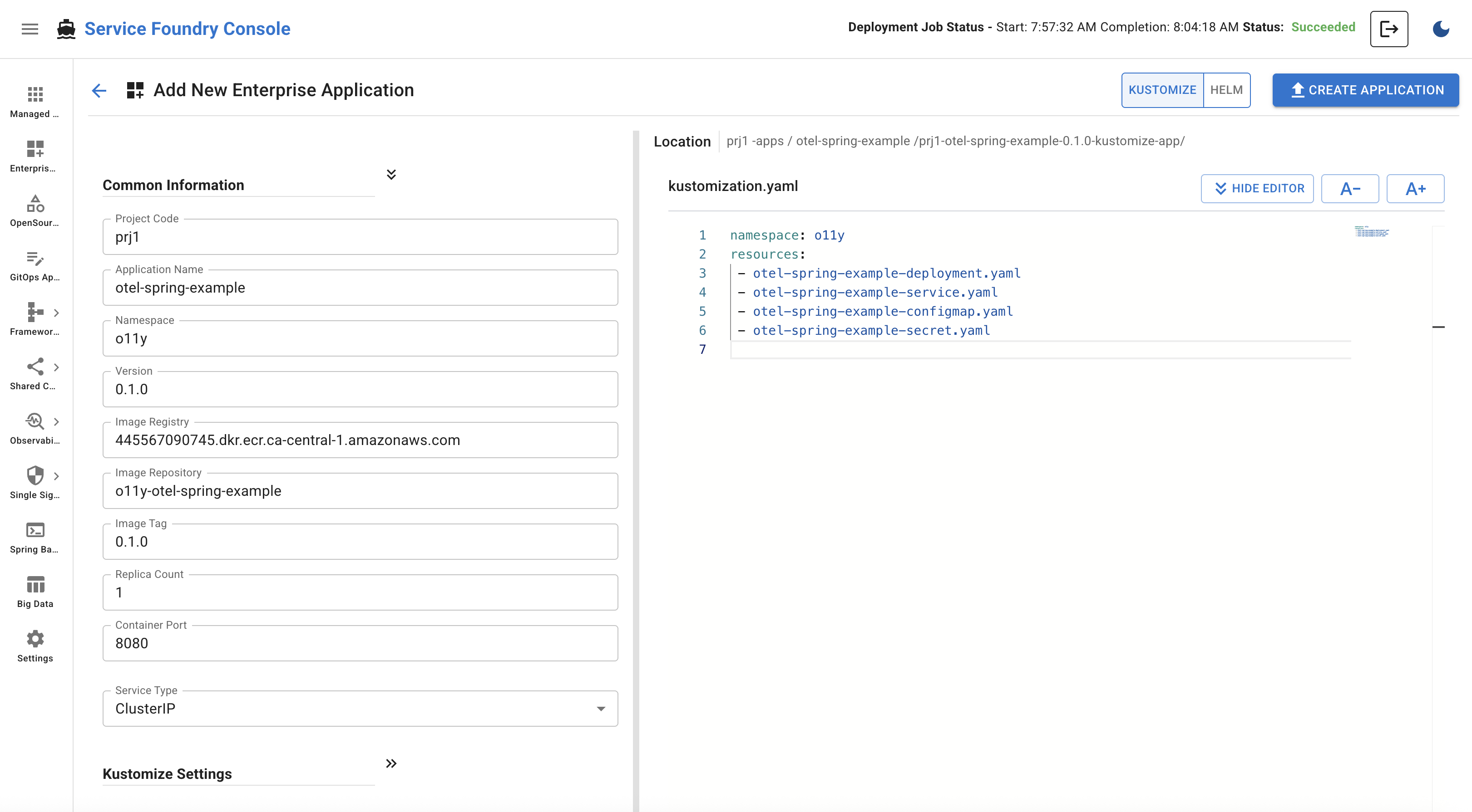 Create Enterprise Application