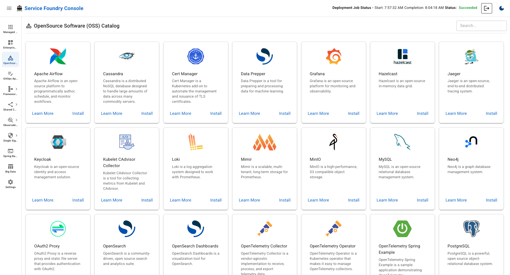 Open Source Software Catalog