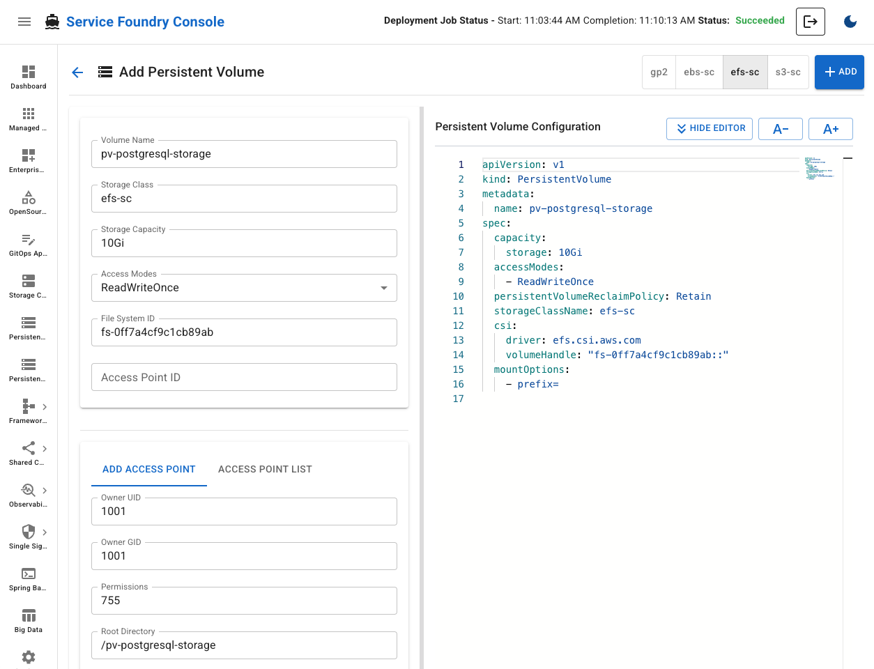 Add Persistent Volume