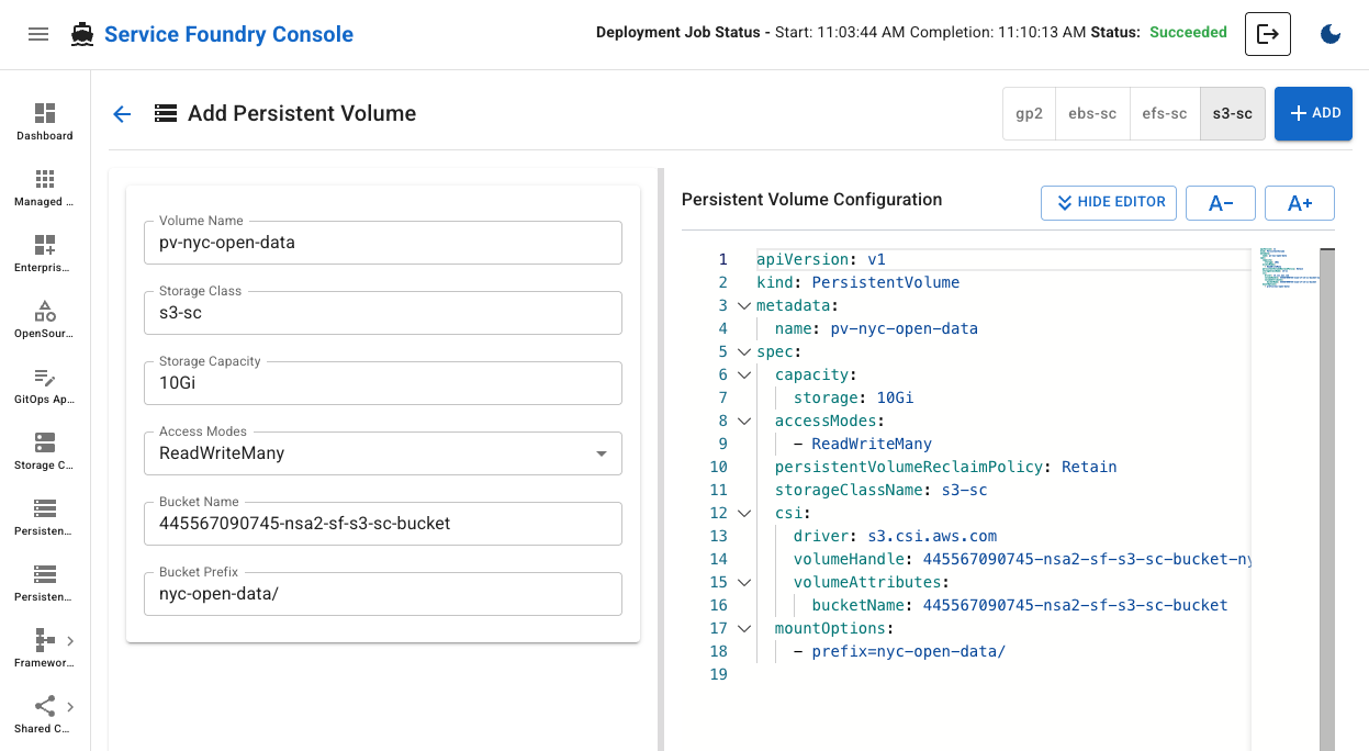 Add Persistent Volume