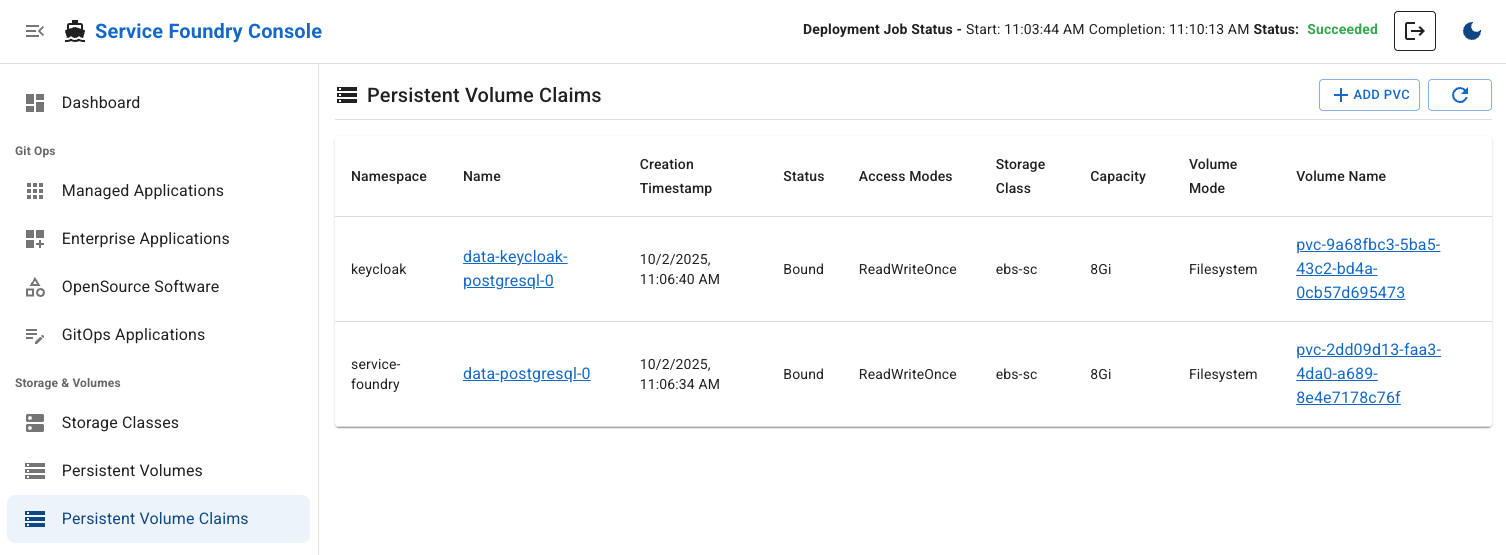 Persistent Volume Claims