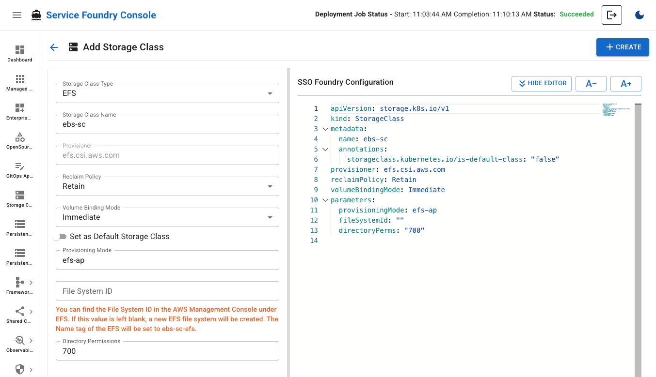Add EFS Storage Class