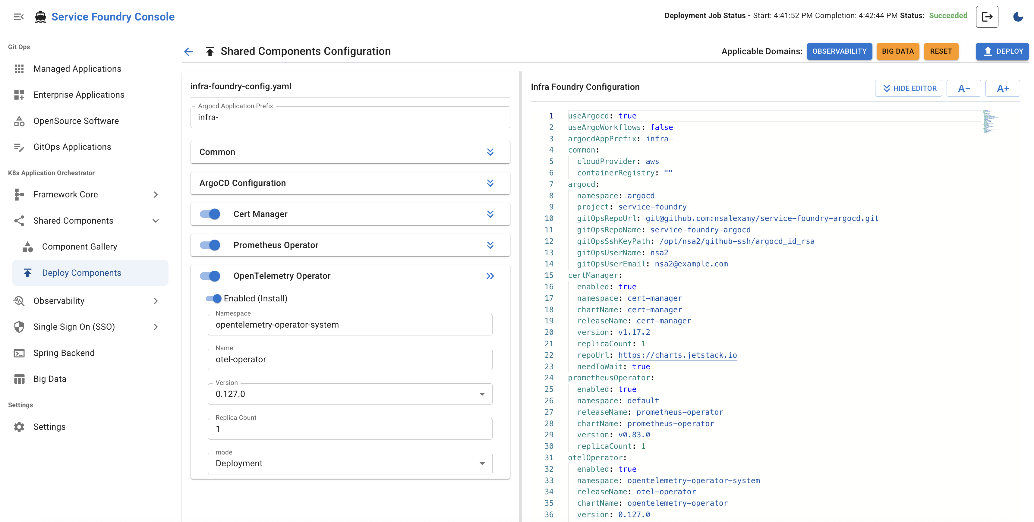 Deploy Shared Components