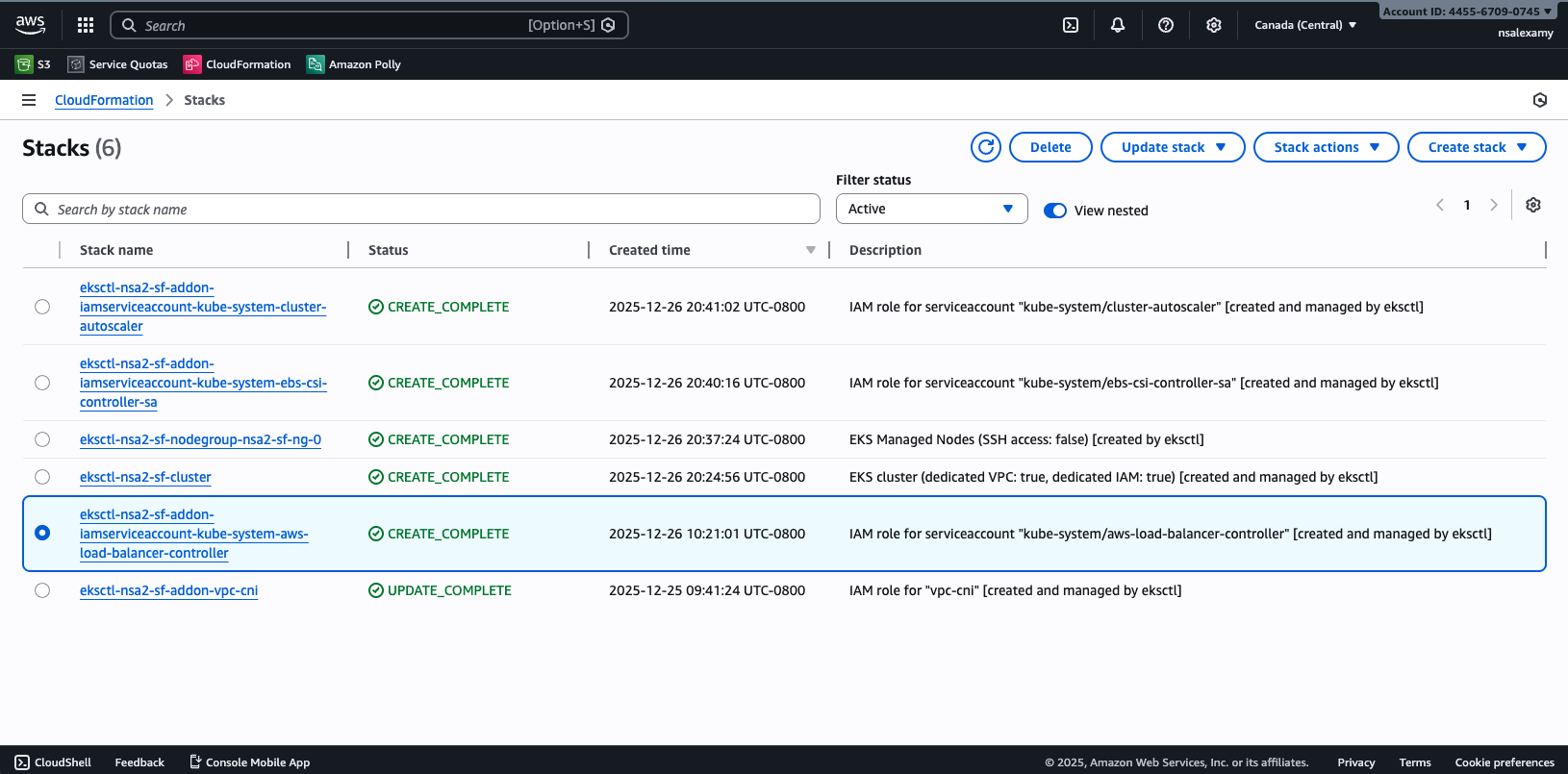 aws cloudformation albc