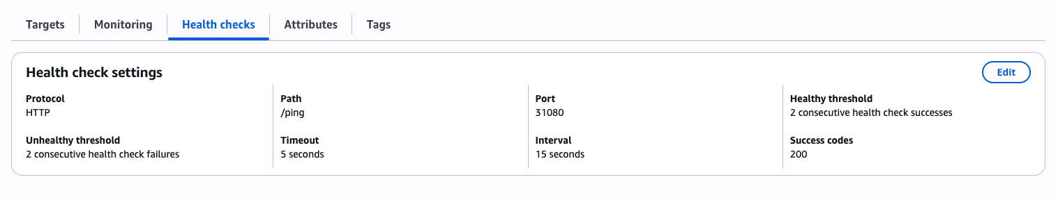 aws target groups health checks