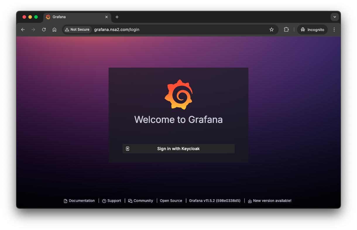 grafana sign in