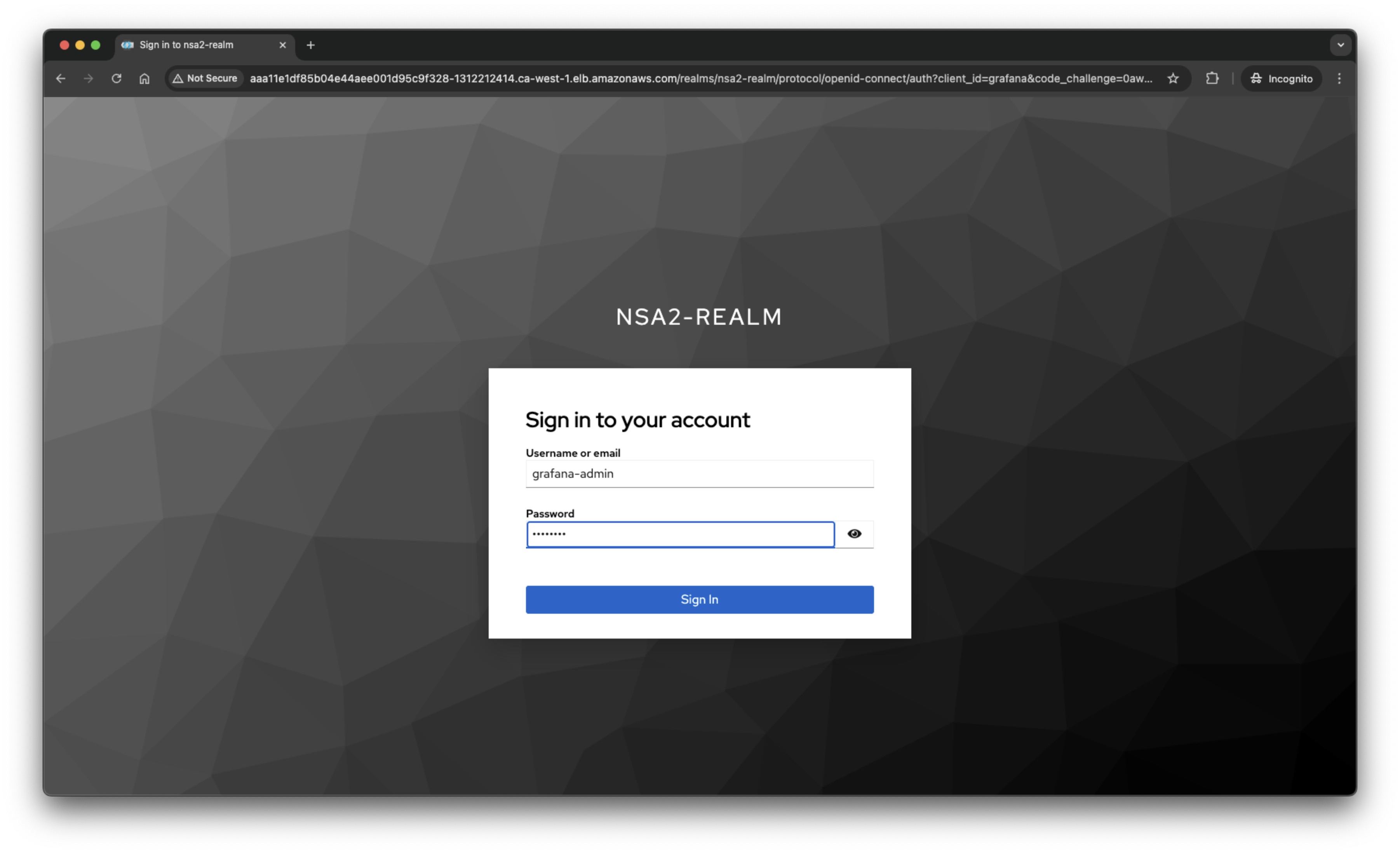 keycloak login admin