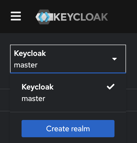 kc create realm button