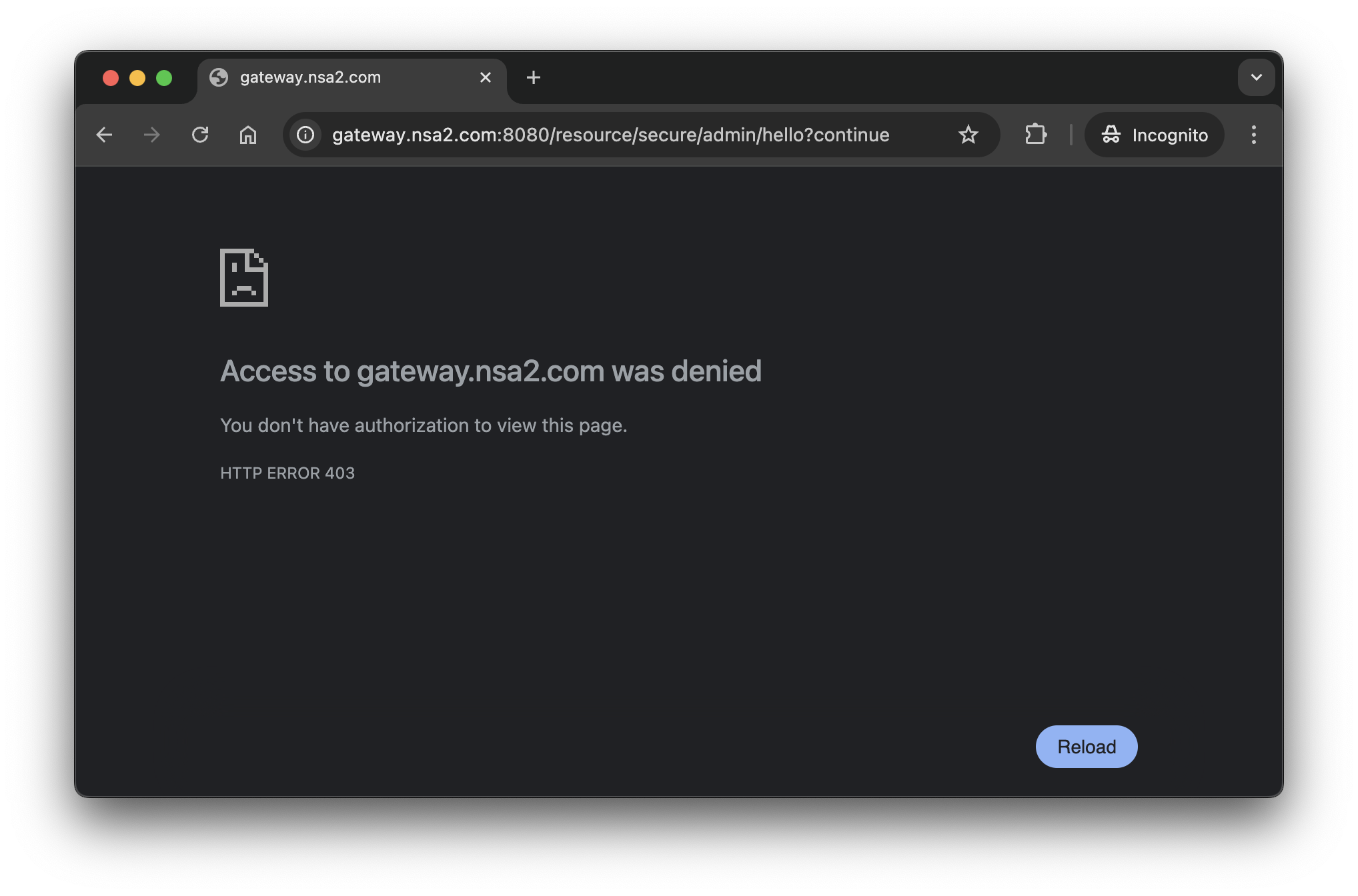 resource access denied