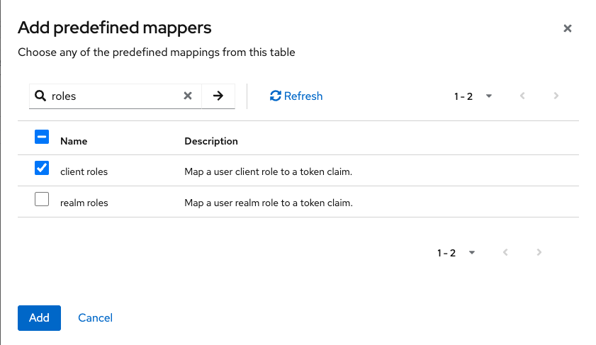 kc add mapper dialog