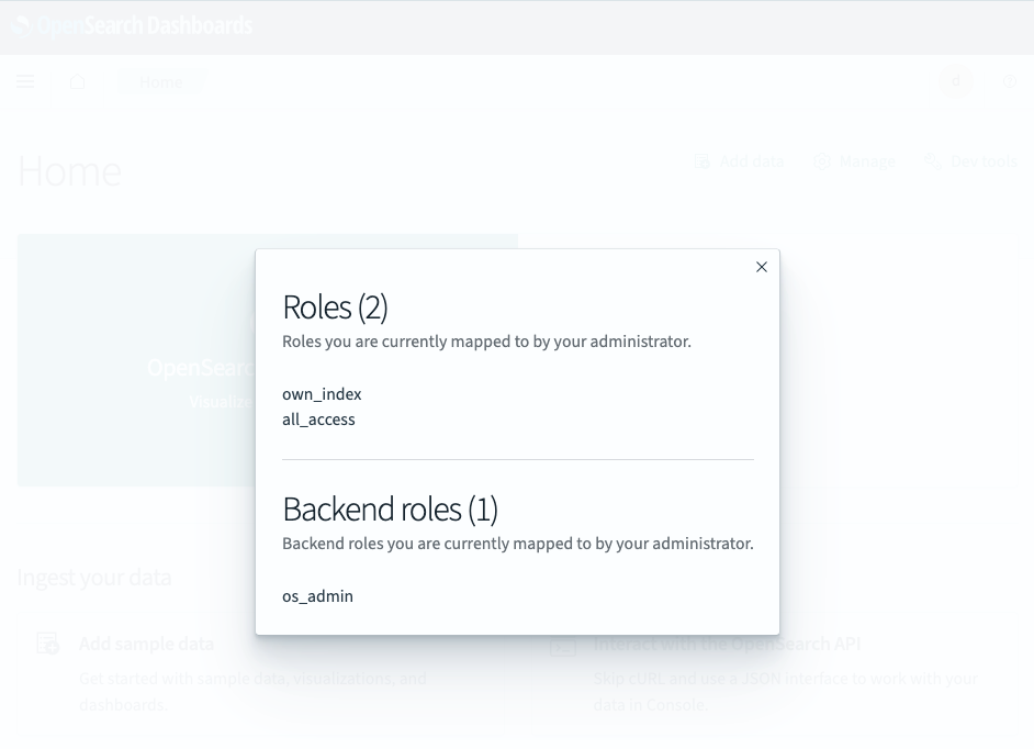 os roles mapped